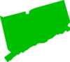 Green Connecticut State Clip Art