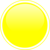 Glossy Yellow Circle Button Clip Art