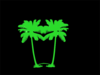 Double Green Palm Tree Clip Art