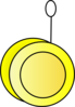 Yellow Yo-yo Clip Art