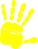 Yellow Hand Print Clip Art