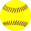 Yellow Purple Softball3 Clip Art