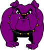 Purple Dog With Gold Collar Clip Art