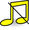 Musical Note Yellow Icon Not Clip Art