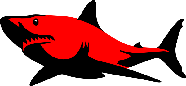 Red.shark Clip Art at Clker.com - vector clip art online, royalty free &  public domain