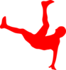 Red Man Falling Clip Art