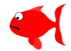 Red Sad Fish Clip Art