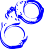 Blue Handcuffs New Clip Art