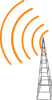 Antenne Noir Omnidirectionnel Frequence Orange Gauche Clip Art