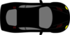 Black Car - Top View Clip Art