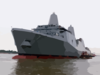 The Amphibious Transport Dock Ship Pre-commissioning Unit San Antonio (lpd 17) Floats Along The Mississippi River At Northrop Grumman Ship Systems Avondale Operations In New Orleans Clip Art