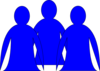 Abstract People Blue 2 Clip Art