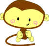 Brown Happy Monkey Clip Art