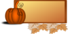 Pumpkin Banner Leaves Clip Art
