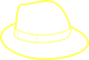 Yellow Fedora Clip Art