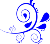 Blue Fancy Swirl Clip Art