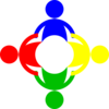 Community Circle Multi Color Clip Art