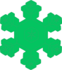 Green Snowflake Clip Art