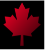 Canada Maple Leaf Pin Black Background Clip Art