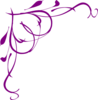 Purple Heart On Vine  Clip Art