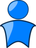 Blue Head Icon Clip Art