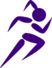 Girl Running Purple Clip Art