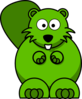 Green Beaver Clip Art