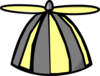 Yellow Gray Propellor Hat Clip Art