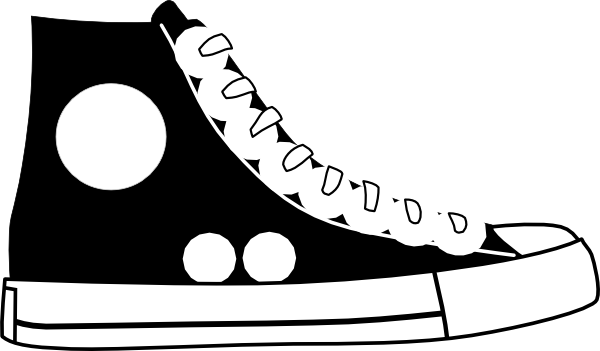 Black Converse Clip Art at Clker.com - vector clip art online, royalty free  & public domain