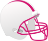 Pink  Strip Football Helmet Clip Art