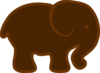 Brown Elephant Clip Art