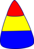 Red/yellow/blue Candy Corn  Clip Art