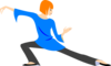 Redhead Woman In Yoga Position Clip Art