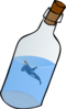 Bottled Glass With Killer Whale Clip Art
