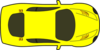 Yellow Car - Top View Clip Art