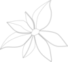 Flower Outline Imperfect Clip Art