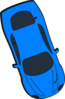 Blue Car - Top View - 290 Clip Art