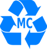 Blue Recycling Logo Clip Art