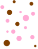 Brown & Pink Polka Dots Clip Art
