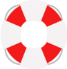 Lifesaver Red And Grey Clip Art