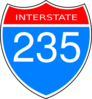Interstate 235 Road Sign Clip Art