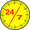 24 7 Clockface Clip Art