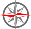 Red Gray Compass Clip Art