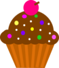 Cupcake Brown 2 Clip Art