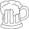 Beer Mug Outlined 2 Clip Art
