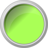 Glossy Green Push Button  Clip Art