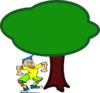 Tree And Dude Clip Art