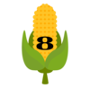 Corn 8 Number Cartoon Clip Art