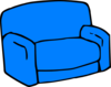 Blue Sofa Clip Art