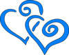 Blue Double Heart2 Clip Art